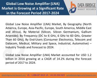 Global Low Noise Amplifier (LNA) Market â€“ Industry Trends and Forecast to 2024