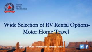 What are the available inventories with Motor Home Travel?