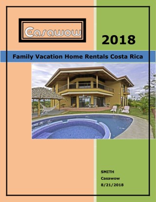 Family Vacation Home Rentals Costa Rica