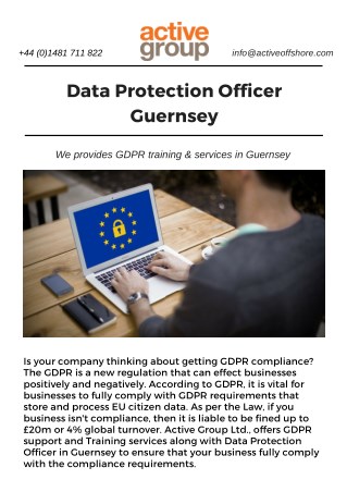 Data Protection Officer Guernsey