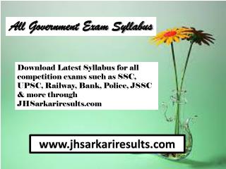 All Government Exam Syllabus