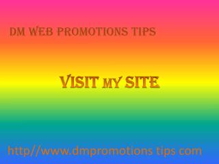 Dm web promotions tips