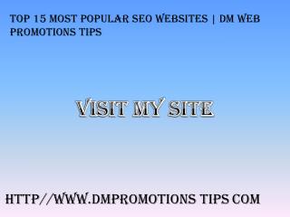 Top 15 Most Popular SEO Websites