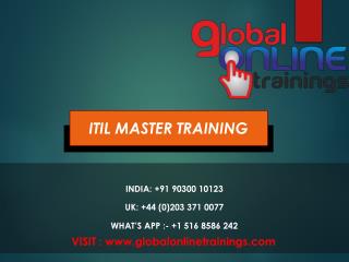 ITIL Master training | Best ITIL Master Certification Training