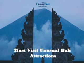 Must Visit Unusual Bali Attractions