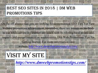 Best SEO Sites in 2018 | DM Web Promotions Tips