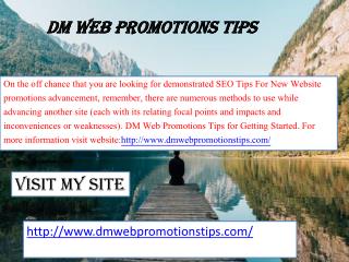 DM Web Promotions Tips