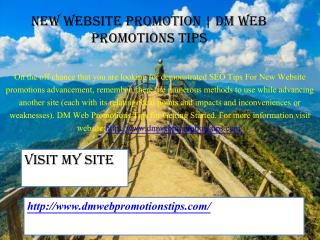 New Website Promotion | DM Web Promotions Tips