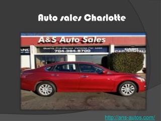 Auto sales Charlotte