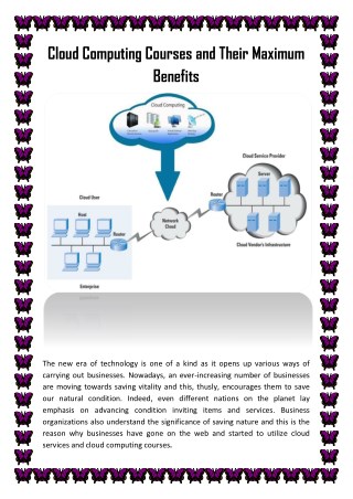 Cloud Computing Courses and Their Maximum Benefits