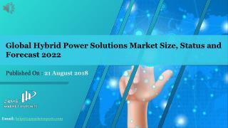 Global Hybrid Power Solutions Market Size, Status and Forecast 2022