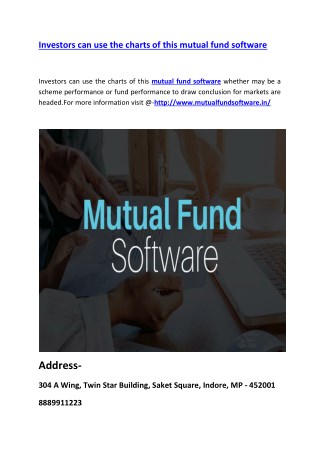 Investors can use the charts of this mutual fund software
