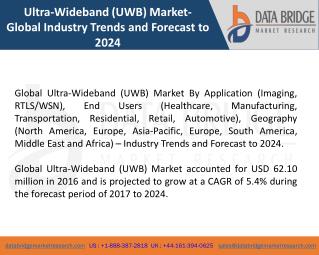 Global Ultra-Wideband (UWB) Market â€“ Industry Trends and Forecast to 2024