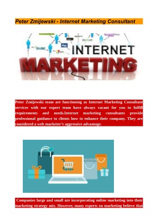 Peter Zmijewski - Internet Marketing Consultant