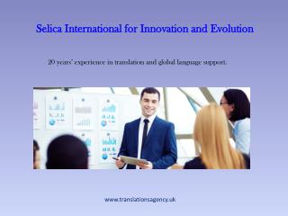 Selica International for Innovation and Evolution - Legal Translation Services in the UK