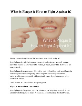 What is Plaque & How to Fight Against It?
