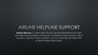 Airline helpline support