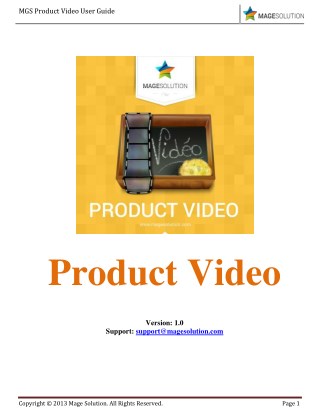 Magento Product Video Extension