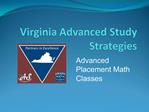 Virginia Advanced Study Strategies