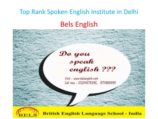 Top Rank Spoken English Institute in Delhi