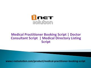 Medical Practitioner Booking Script | Doctor Consultant Script