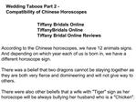 Wedding Taboos Part 2 - Compatibility of Chinese Horoscopes