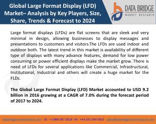 Global Large Format Display (LFD) Market â€“ Industry Trends and Forecast to 2024