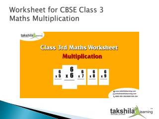 Mental Maths for kids topic is Multiplication | Worksheet for Class 3 Maths