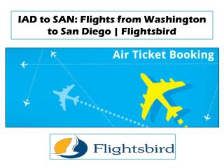 Low cost flights from Washington to San diego