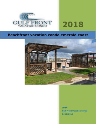 Beachfront vacation condo emerald coast