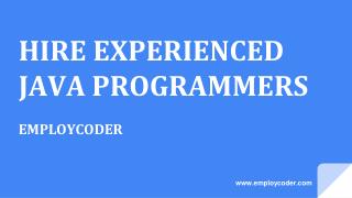 Hire Experienced Java Programmers