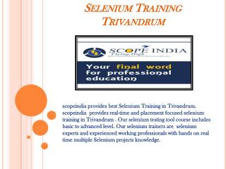 Selenium Training Trivandrum