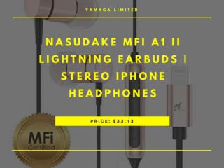 NASUDAKE MFi A1 II Lightning Earbuds | Stereo iPhone Headphones in just $33.13