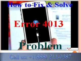 how to fix apple error code 4013