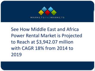 See How Middle East and Africa Power Rental Market is Projected to Reach at $3,942.07 million with CAGR 18% from 2014 to