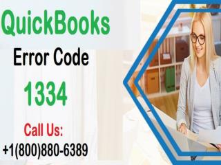 QuickBooks Error Code 1334: Fix, Resolve & Troubleshooting