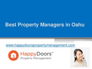 Best Property Managers in Oahu - www.happydoorspropertymanagement.com