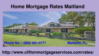 Best Home Mortgage Rates Maitland | Florida