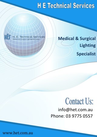 Led Medical Examination Lights For Medical Lighting and Proper Diagnosis - H E Technical Services