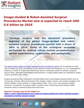 Image-Guided & Robot-Assisted Surgical Procedures Market size is expected to reach USD 5.6 billion by 2025