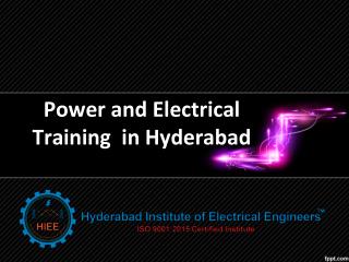 Power and Electrical Training in Hyderabad,Electrical Design Courses In Hyderabad â€“ HIEE