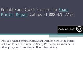 Reliable and Quick Support for Sharp Printer Repair