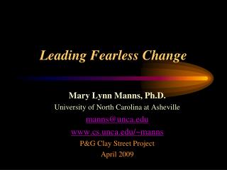 Leading Fearless Change