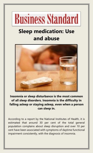 Sleep Medication Use and Abuse