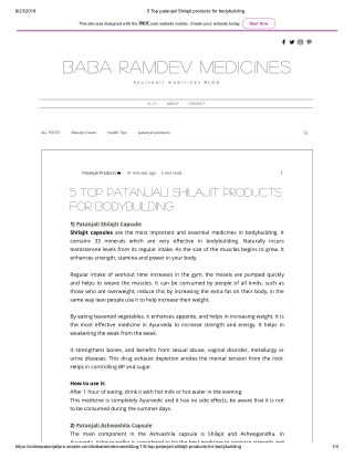 5 Top patanjali Shilajit products for bodybuilding