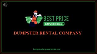 Dumpster Rental Company - Best Price Dumpster Rentals