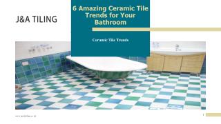 6 Amazing Ceramic Tile Trends for Your Bathroom