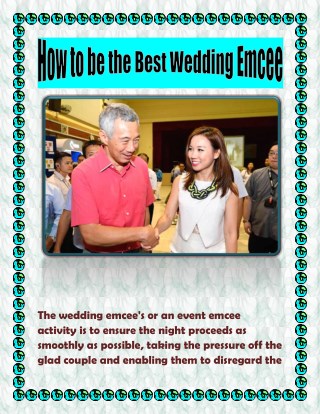 How to be the Best Wedding Emcee