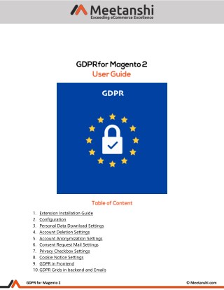 Magento 2 GDPR