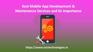 Best Mobile App Development & Maintenance Services